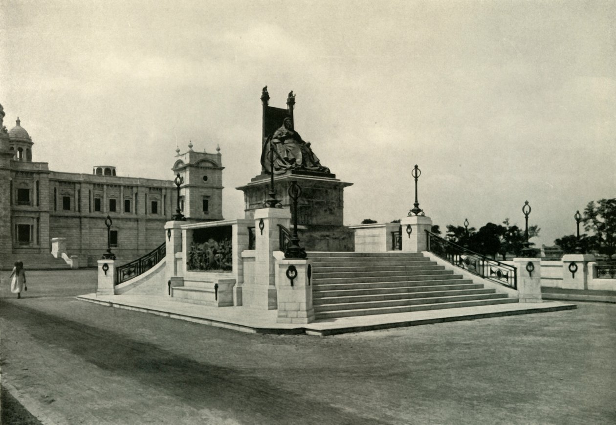 Standbeeld van Koningin Victoria voor Victoria Memorial Hall door Unbekannt