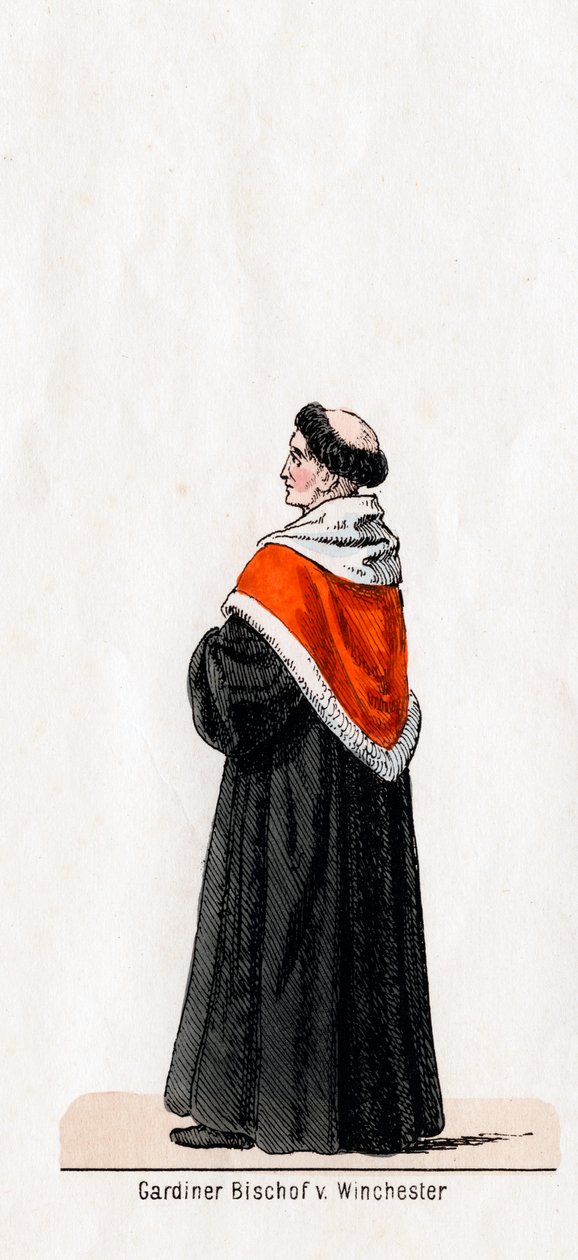 Stephen Gardiner, kostuumontwerp voor Shakespeares toneelstuk, Henry VIII, 19e eeuw door Unbekannt