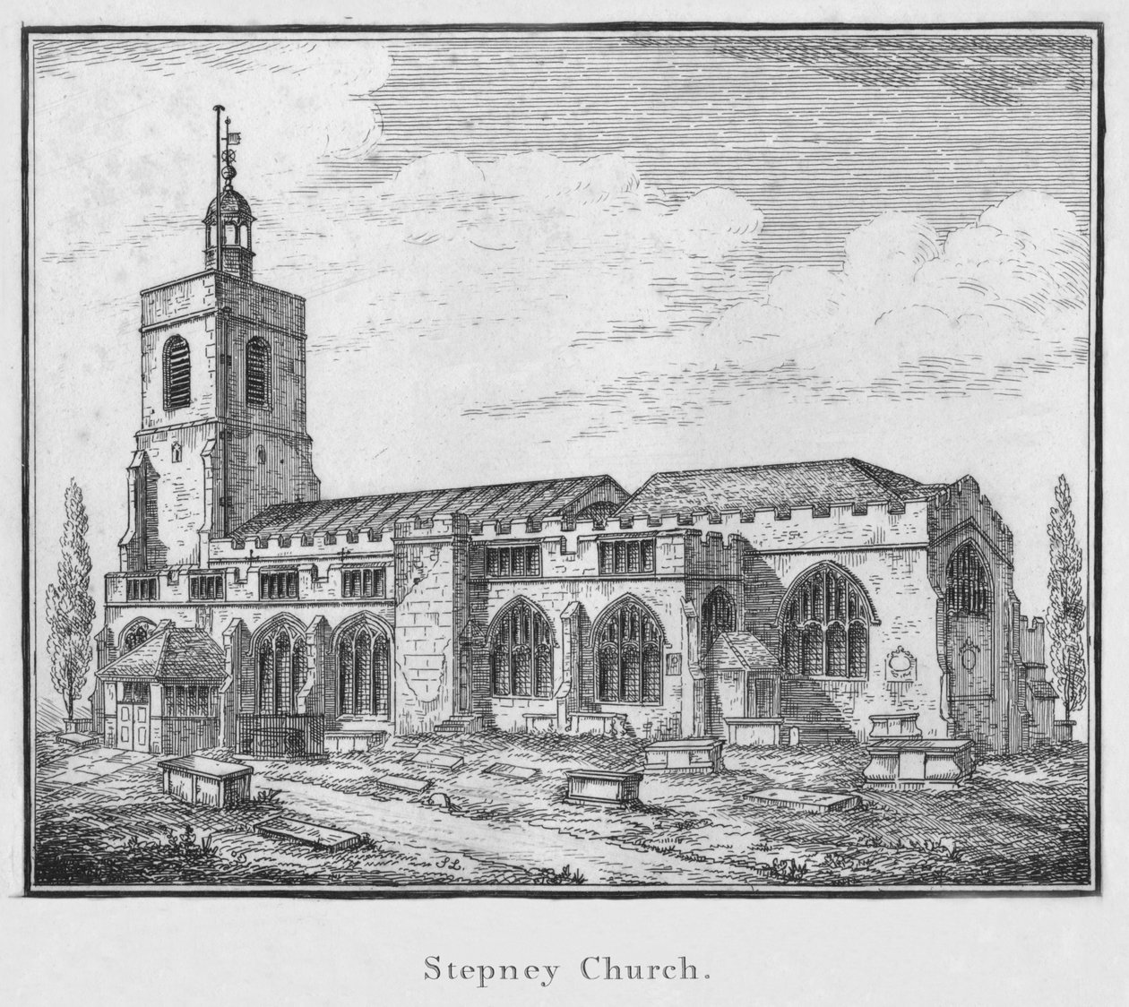 Stepney Church, c1792 door Unbekannt