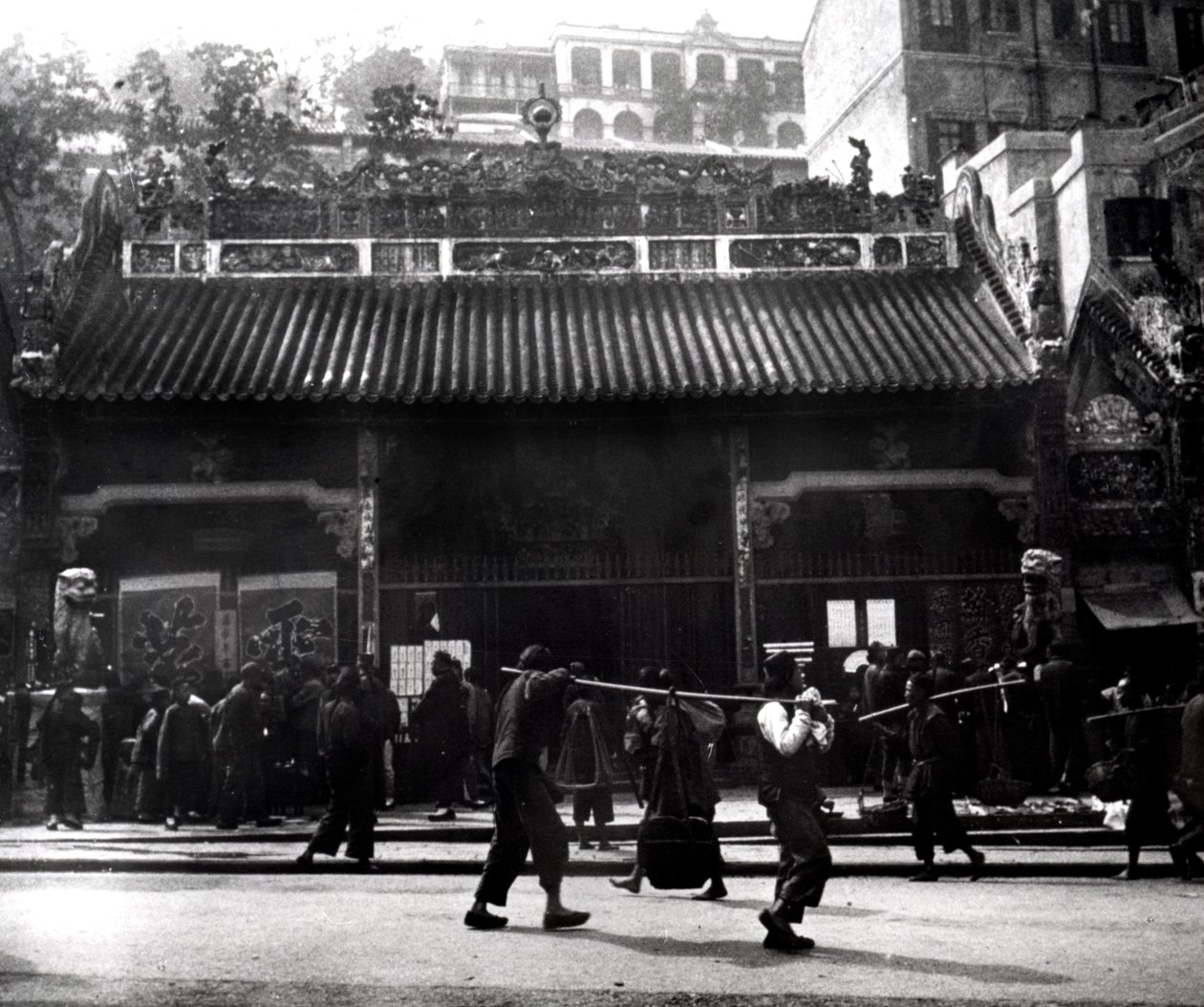 Straatscène, Hong Kong, 1900 door Unbekannt
