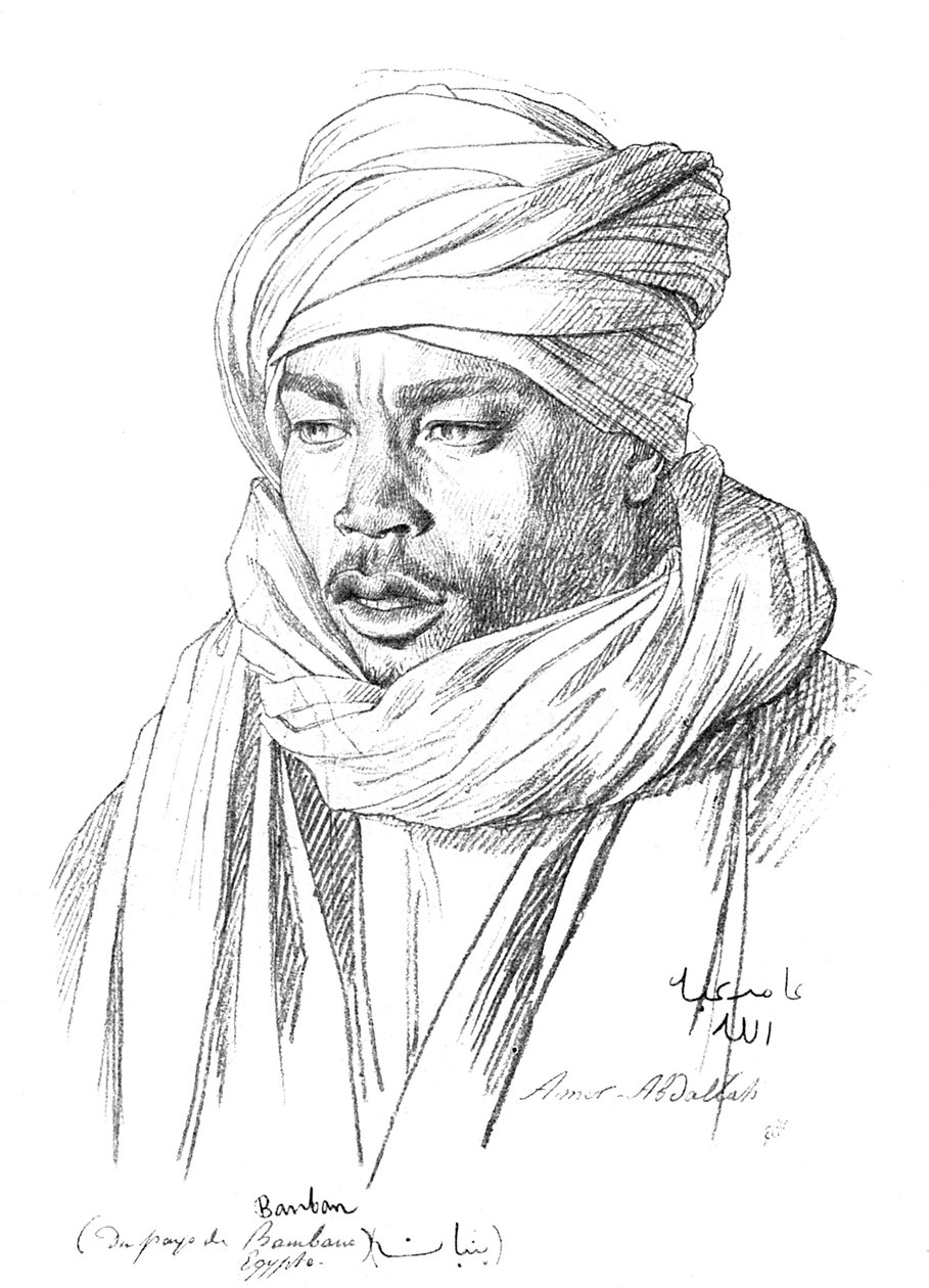Studie van een Egyptische man, 1895 door Unbekannt