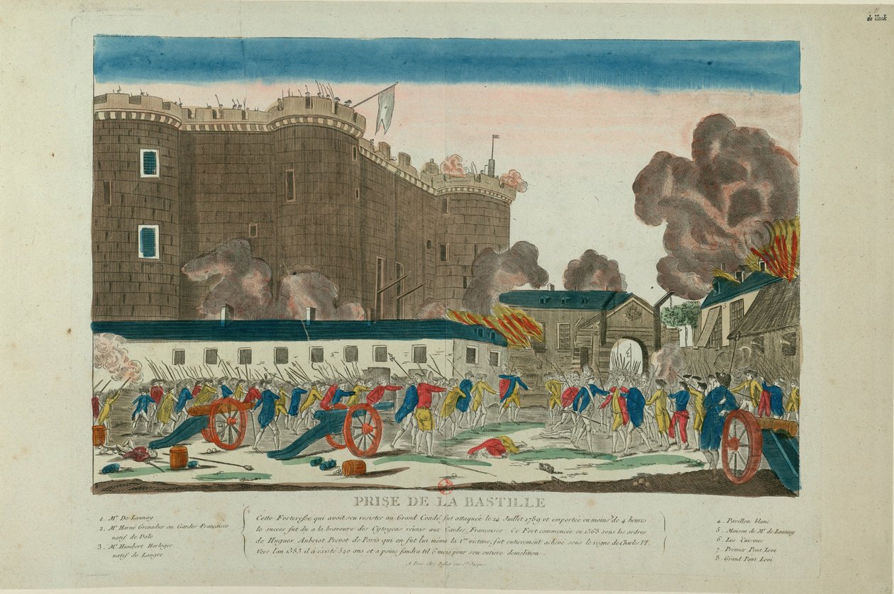 Inname van de Bastille op 14 juli 1789, 1789 door Unbekannt