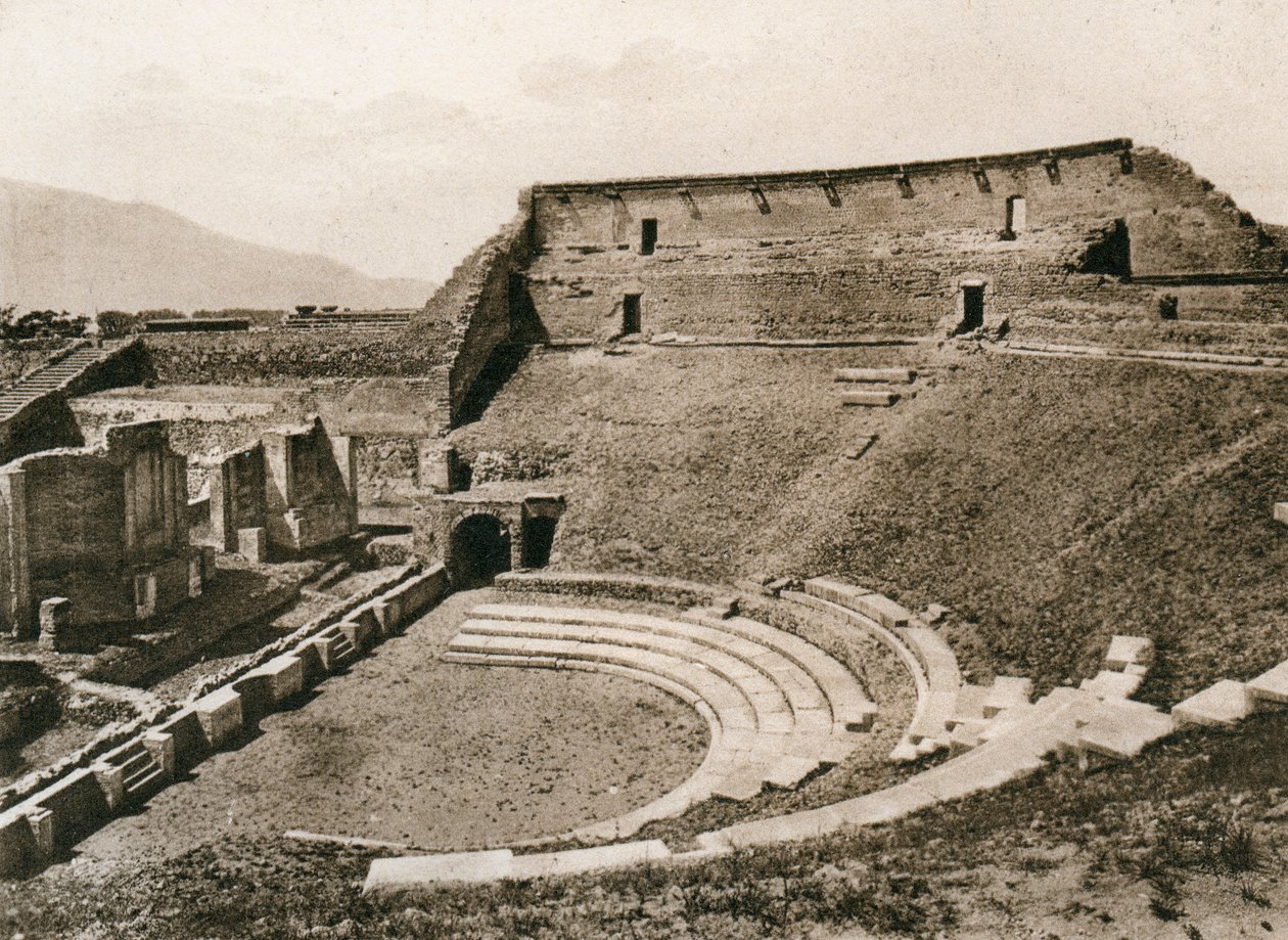 Teatro tragico, Pompeii, Italië, ca. 1900 door Unbekannt