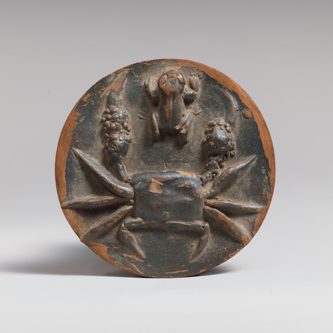Terracotta tondo van een kom, 4e eeuw v.Chr. door Unbekannt