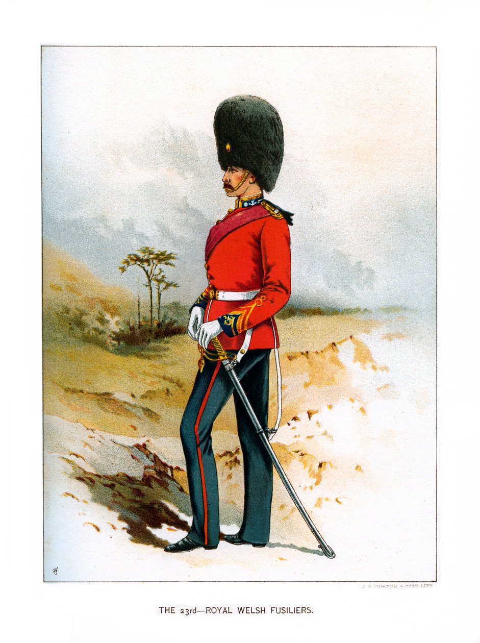De 23e Royal Welsh Fusiliers, ca. 1890 door Unbekannt