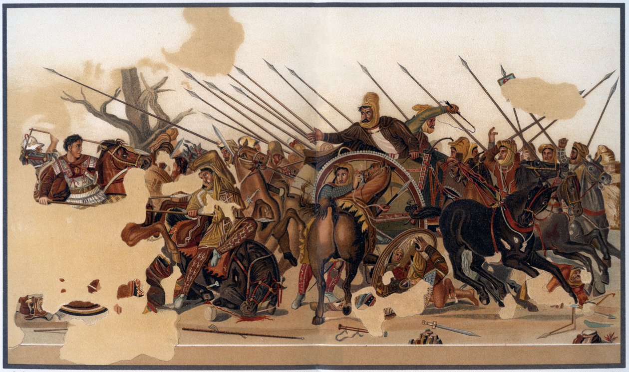 Het Alexander Mozaïek, ca. 79 AD, 1902 door Unbekannt