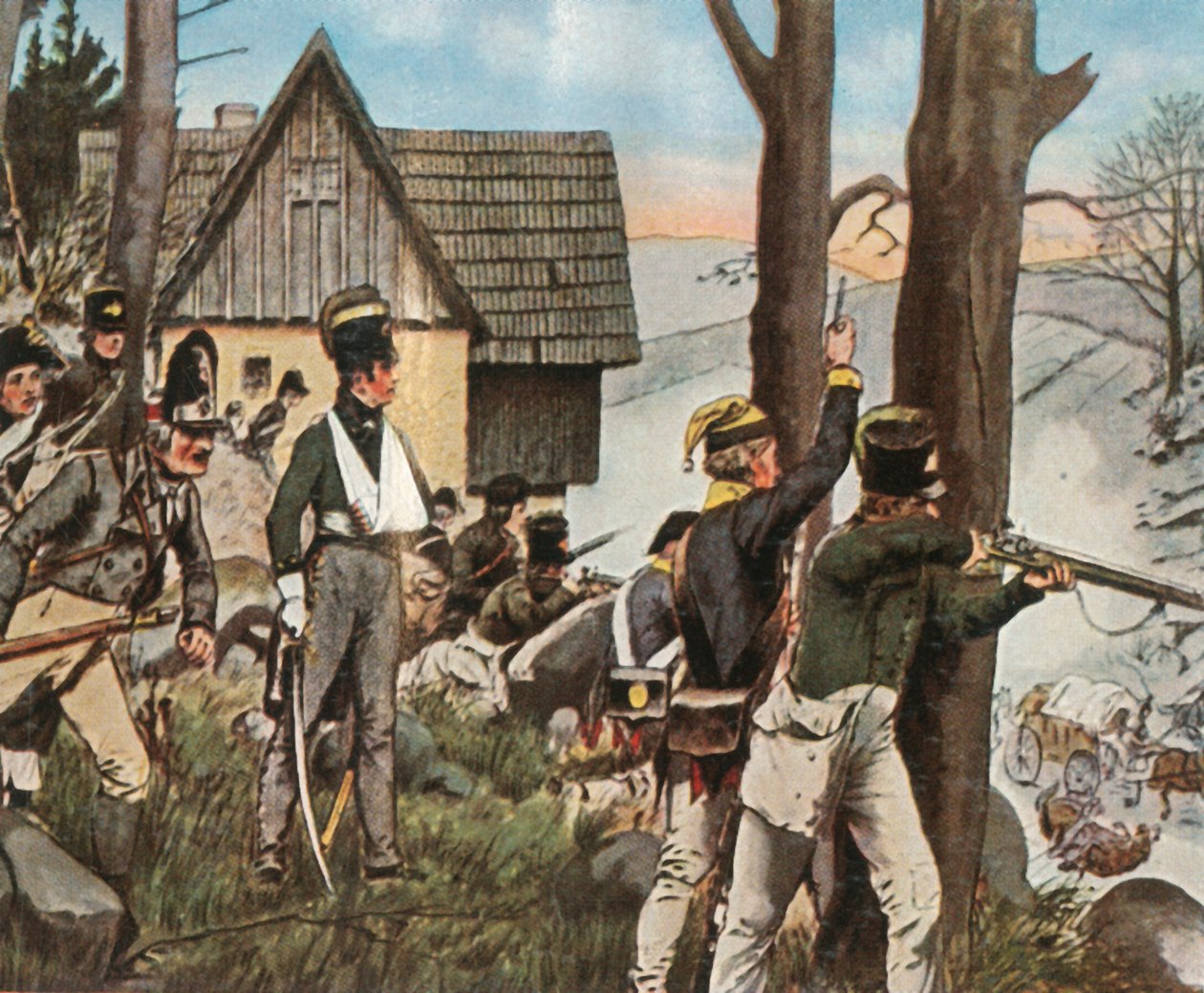 De Alpenoorlog in het graafschap Kladsko, 1807, 1936 door Unbekannt