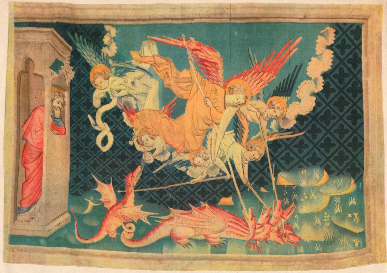 De Apocalyps. St. Michael en zijn agenten overwinnen de draak door Unbekannt