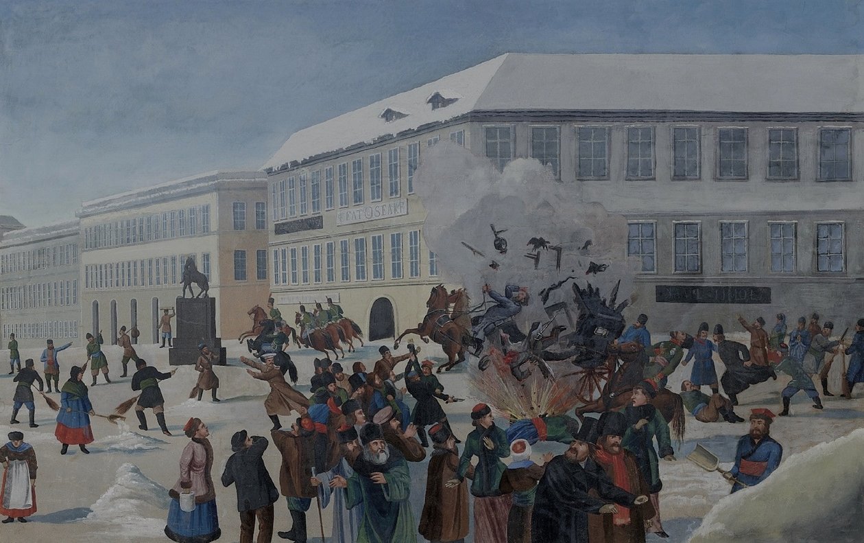 De moord op Alexander II op 13 maart 1881 door Unbekannt