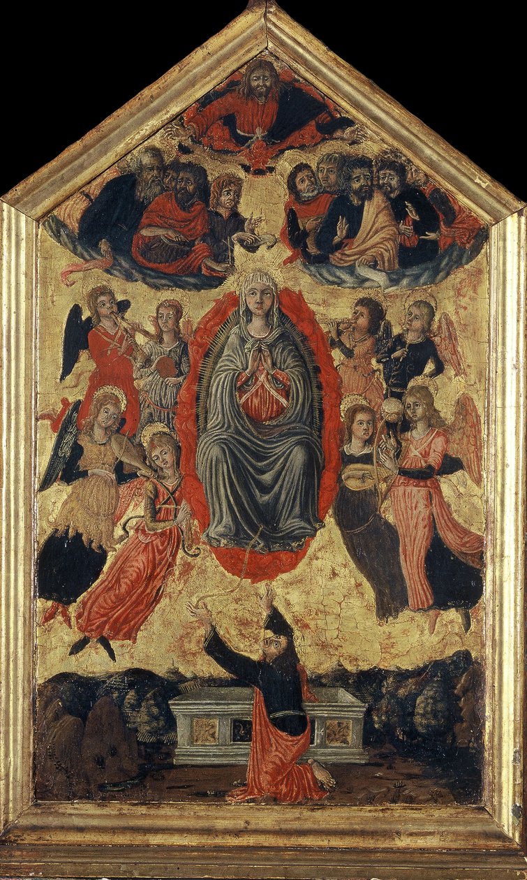 De Tenhemelopneming van de Heilige Maagd Maria en De Gordel van Thomas door Unbekannt