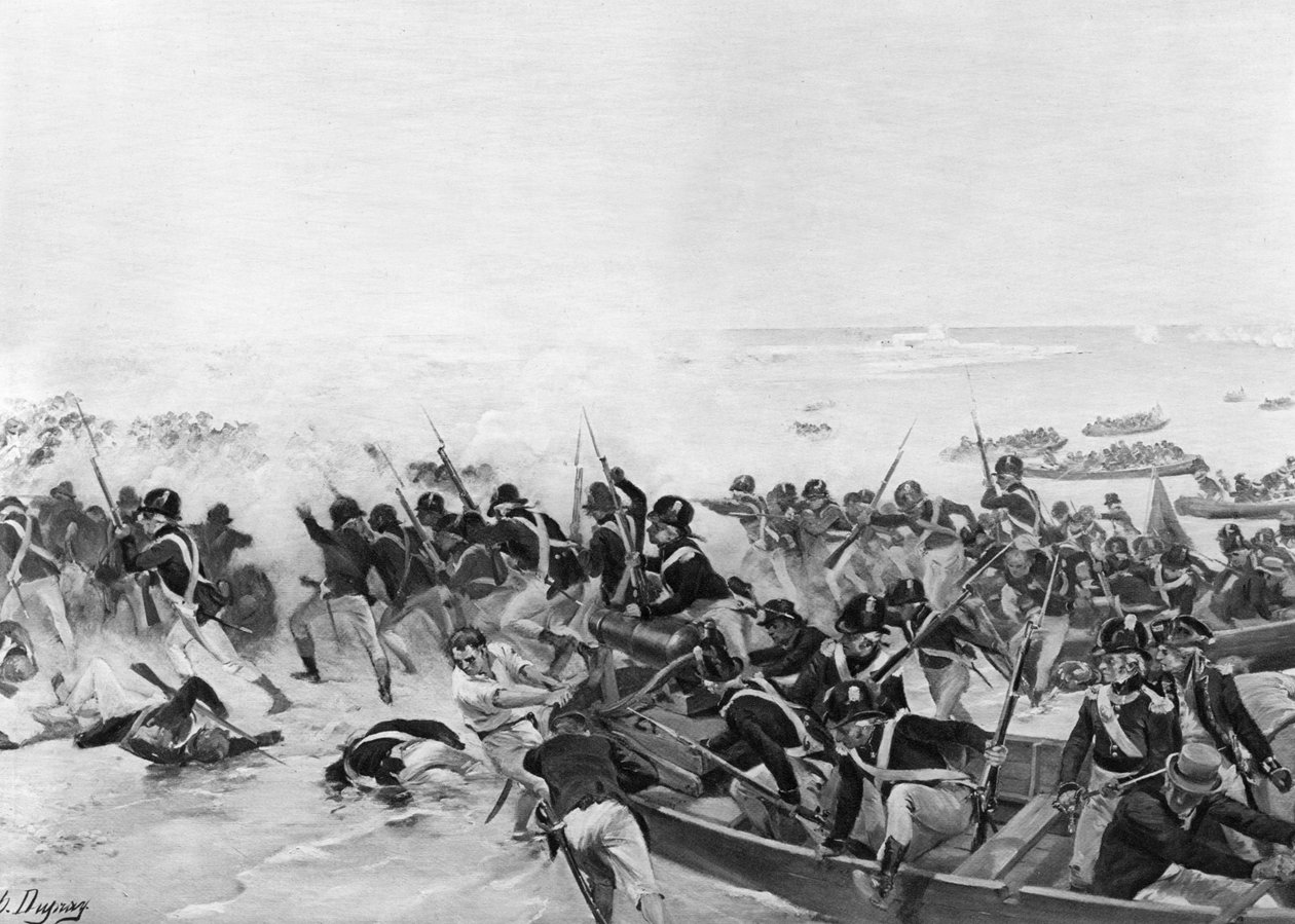 De Slag bij Aboukir, Egypte, 1801 door Unbekannt