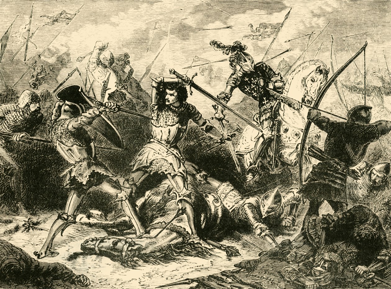 De Slag bij Agincourt, 1415, 1890 door Unbekannt