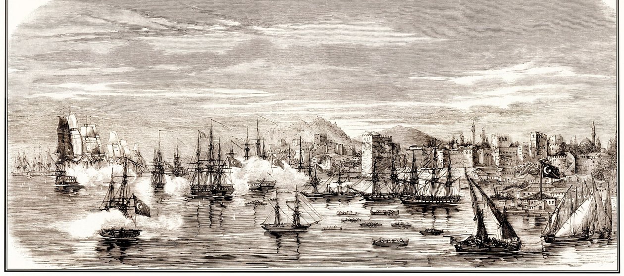 De Slag bij Sinop op 30 november 1853 door Unbekannt