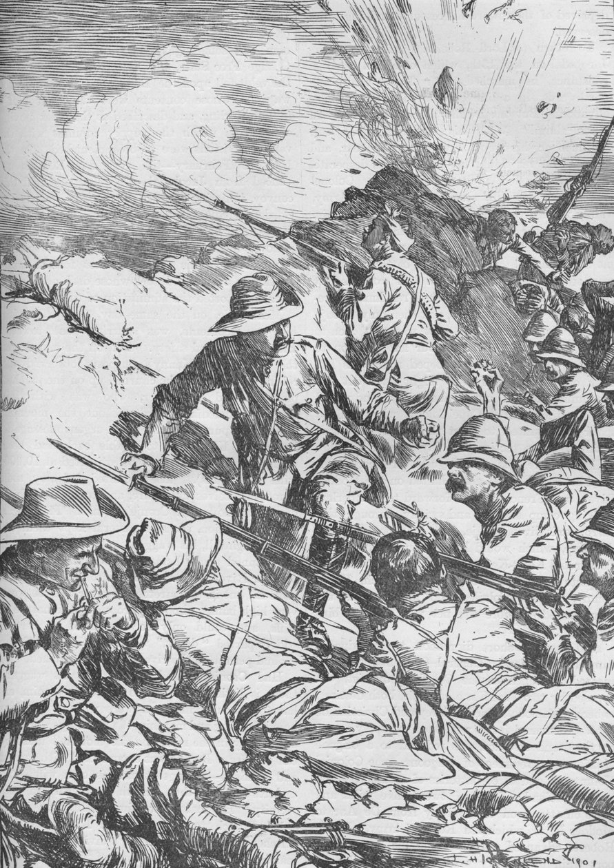 De Slag bij Spion Kop, Boerenoorlog, Zuid-Afrika, 1900 door Unbekannt