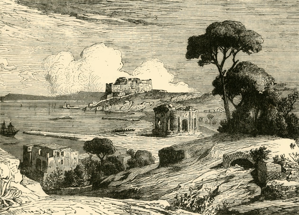 De baai van Bale, met ruïnes van Romeinse villa