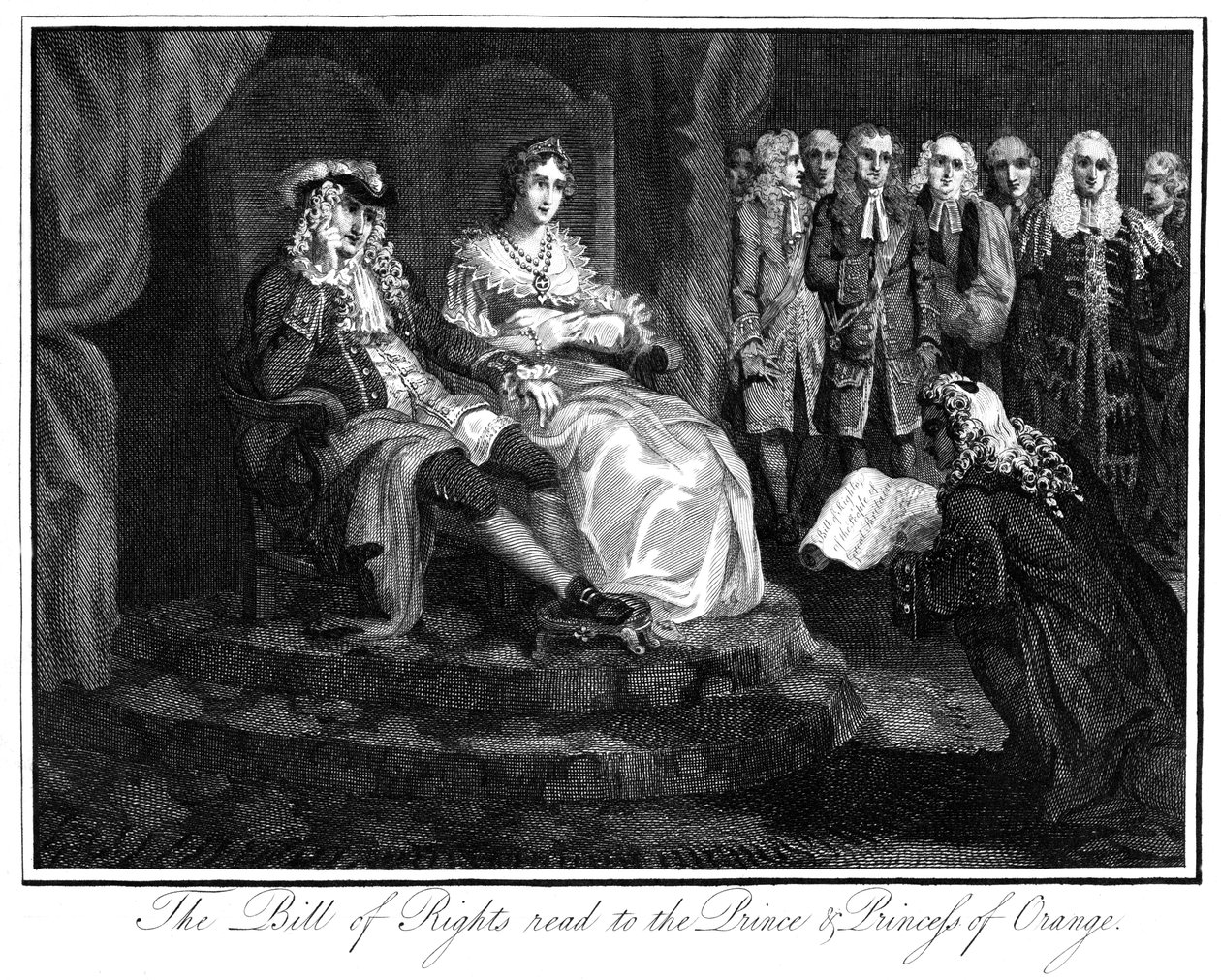 De Bill of Rights voorgelezen aan de Prins en Prinses van Oranje door Unbekannt