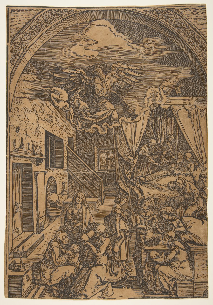 De geboorte van de Maagd, uit Het leven van de Maagd door Unbekannt
