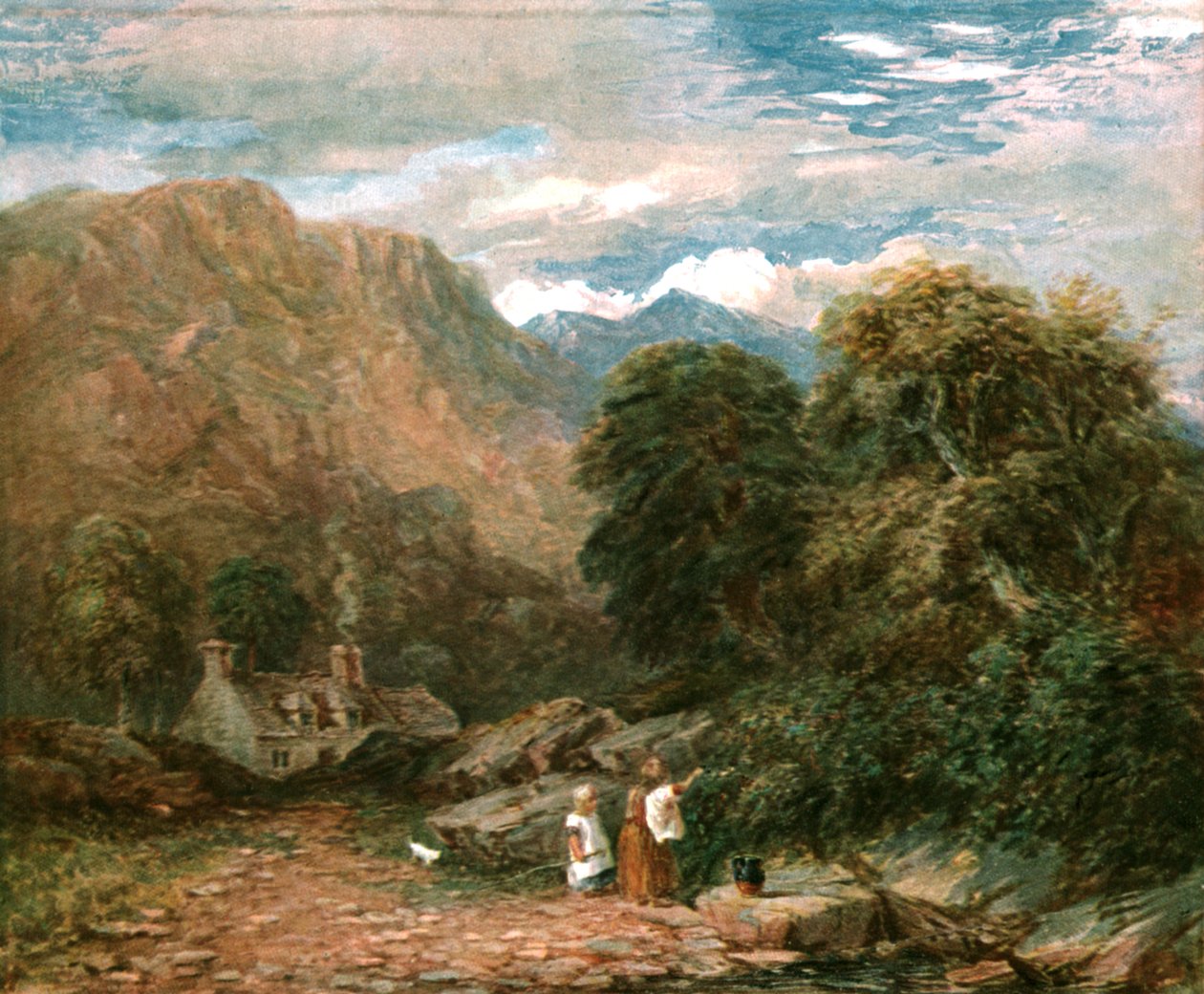 De bramenplukkers, ca. 1850, ca. 1900 door Unbekannt