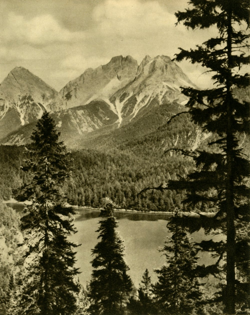 De Blindsee en de Fernpas, Tirol, Oostenrijk, ca. 1935 door Unbekannt