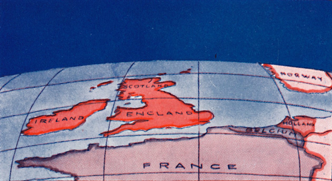 De Britse Eilanden en Noord-Europa op de middag in de midwinter, 1935 door Unbekannt