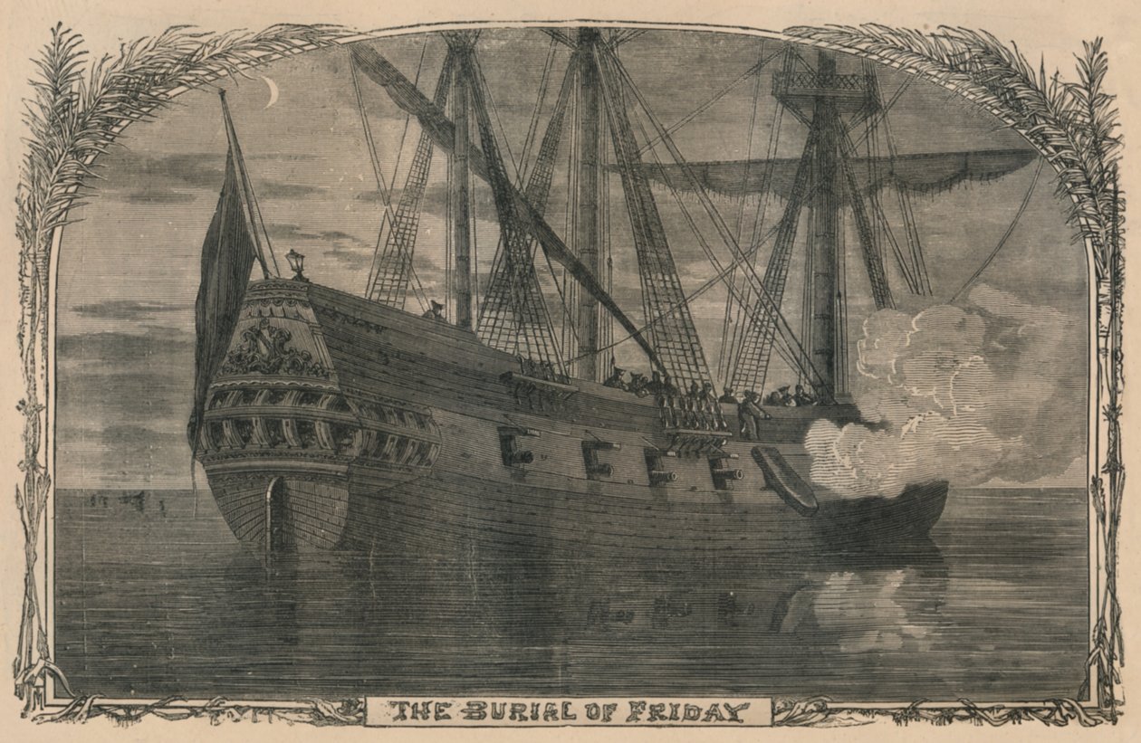 De begrafenis van Vrijdag, ca. 1870 door Unbekannt