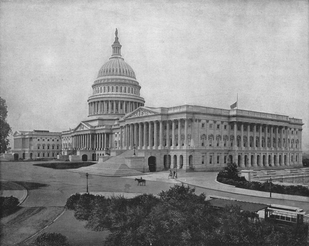 Het Capitool, Washington DC, VS, ca. 1900 door Unbekannt