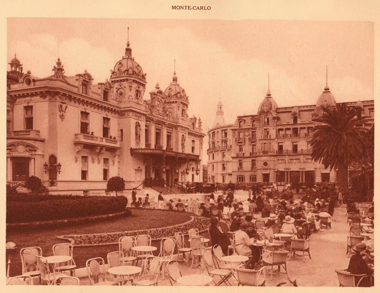 Het Casino en Hotel de Paris, Monte Carlo, 1930 door Unbekannt