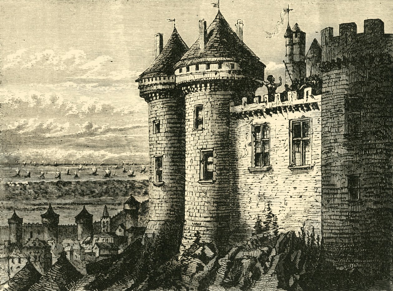 Het kasteel van Hennebon, 1890 door Unbekannt