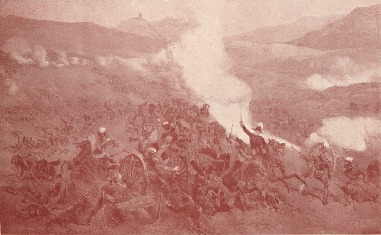 De cavalerieaanval bij Balaclava, 1854 1909 door Unbekannt