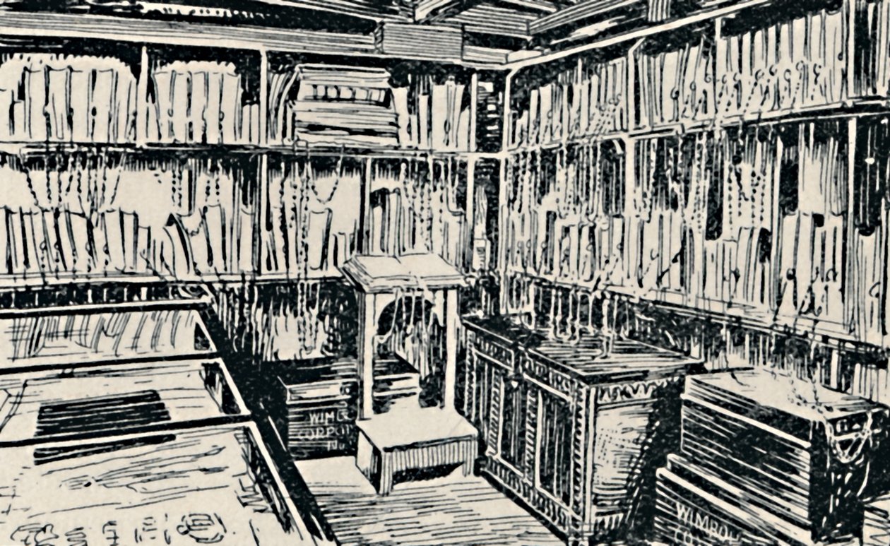 De geketende bibliotheek in Wimborne, 1929 door Unbekannt