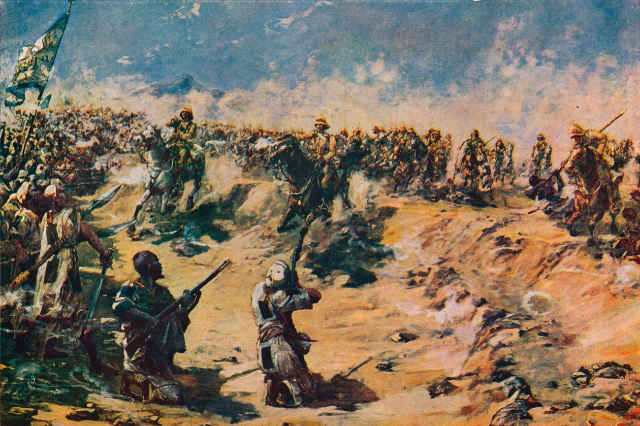De Charge van de 21e Lancers bij Omdurman, 1898 door Unbekannt