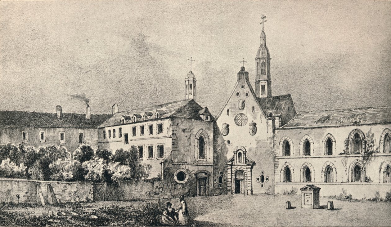 De kerk en het klooster van de Petits Augustins, 1915 door Unbekannt