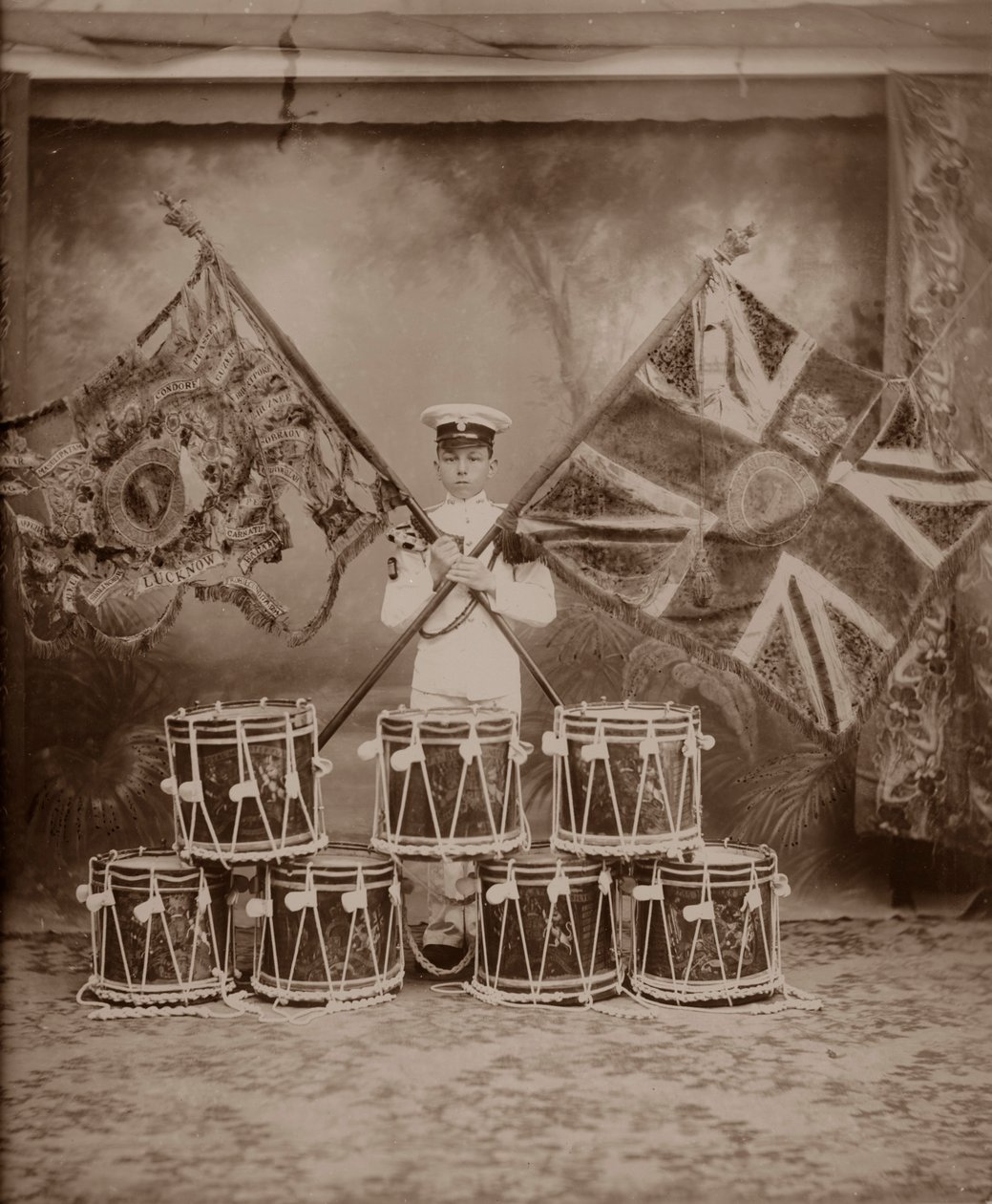 De kleuren van de 1e Royal Munster Fusiliers, Rangoon, Birma, 1913 door Unbekannt