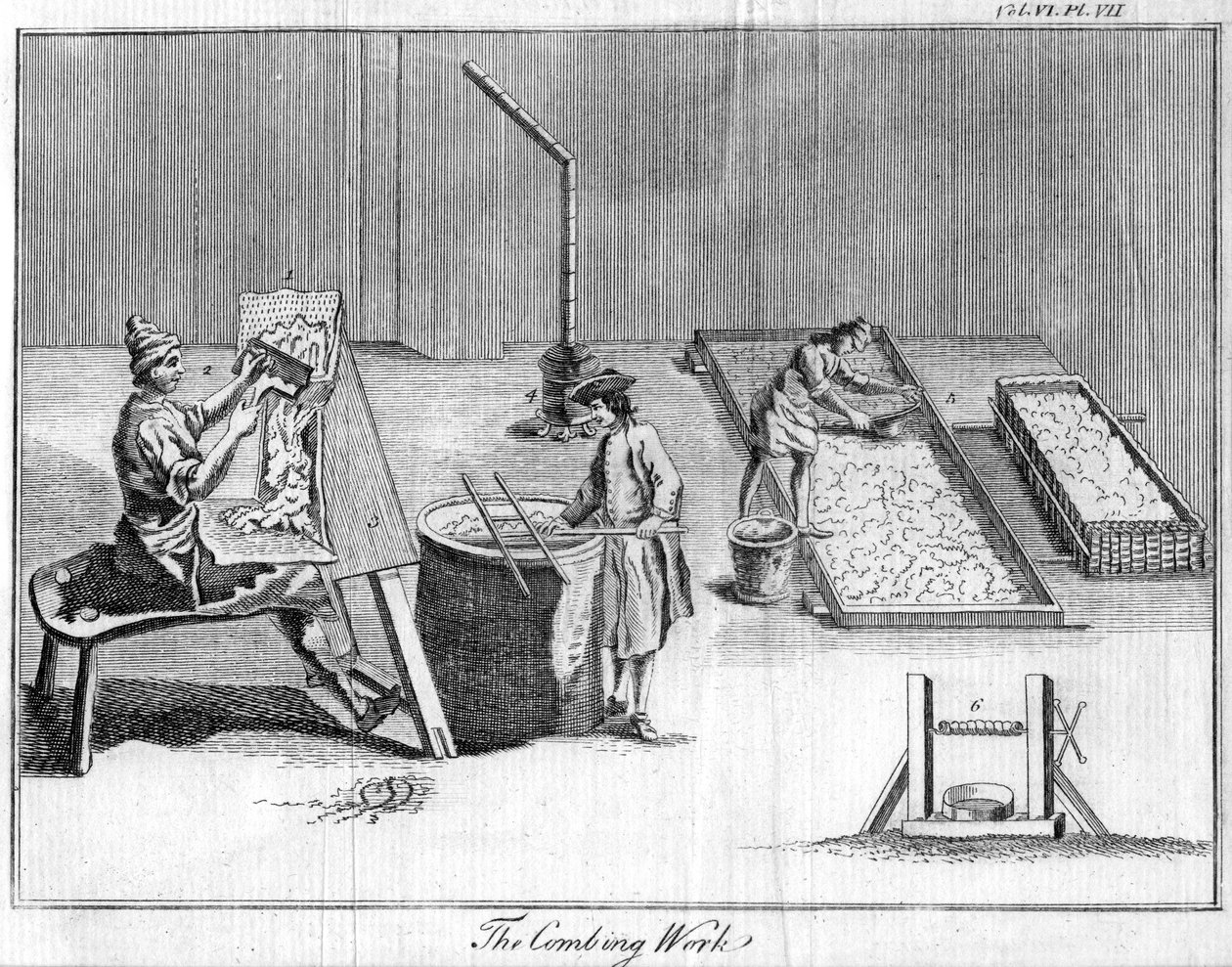 Het kamwerk, ca. 1750 door Unbekannt