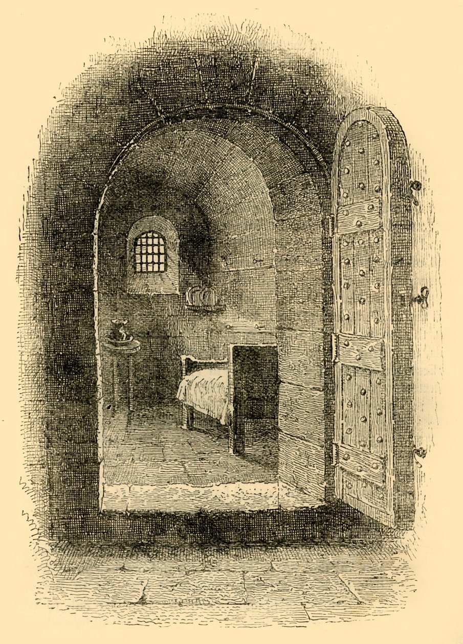 De Gevangeniscel in Newgate, ca. 1872 door Unbekannt