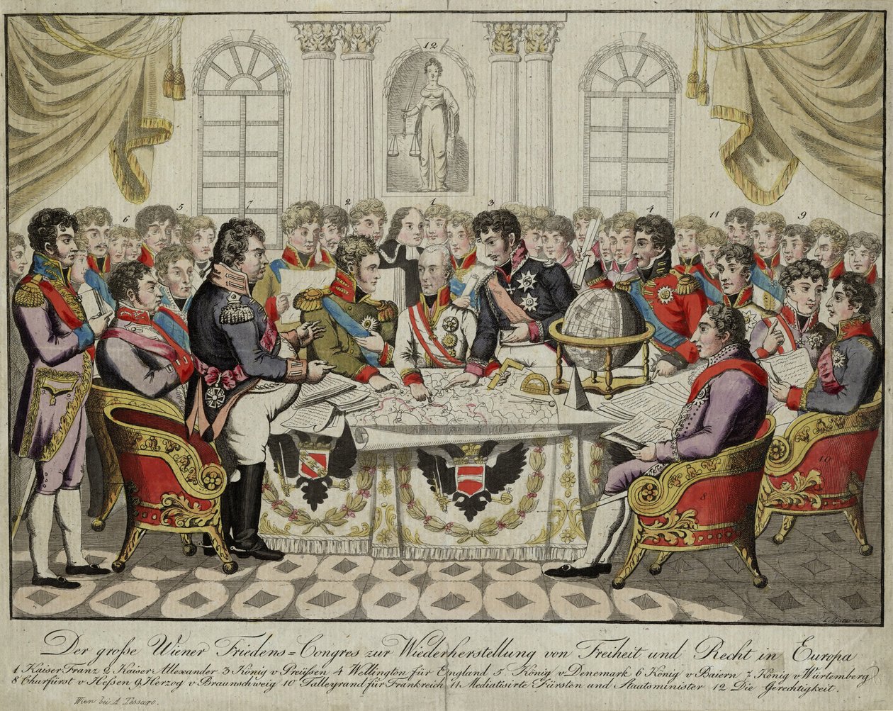 Het Congres van Wenen, ca. 1815 door Unbekannt