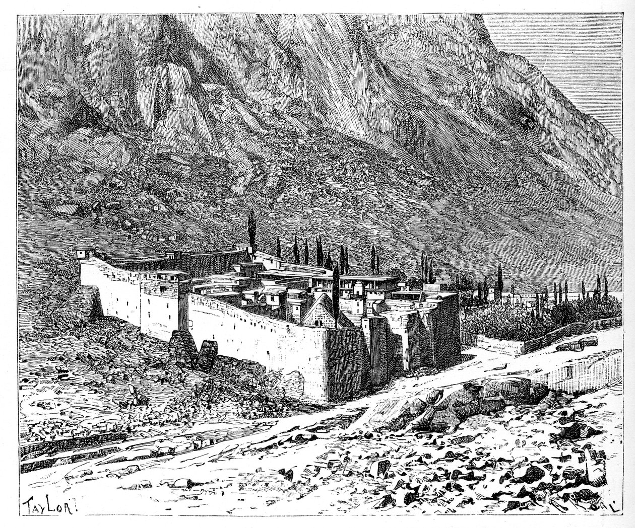 Het klooster van St. Catherine, Sinaïberg, Egypte, 1895 door Unbekannt