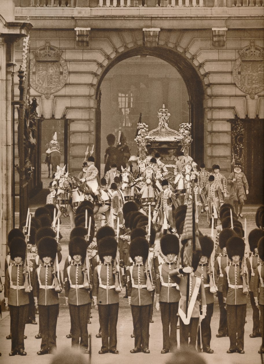 De kroningsprocessie naar de abdij, 1937 door Unbekannt