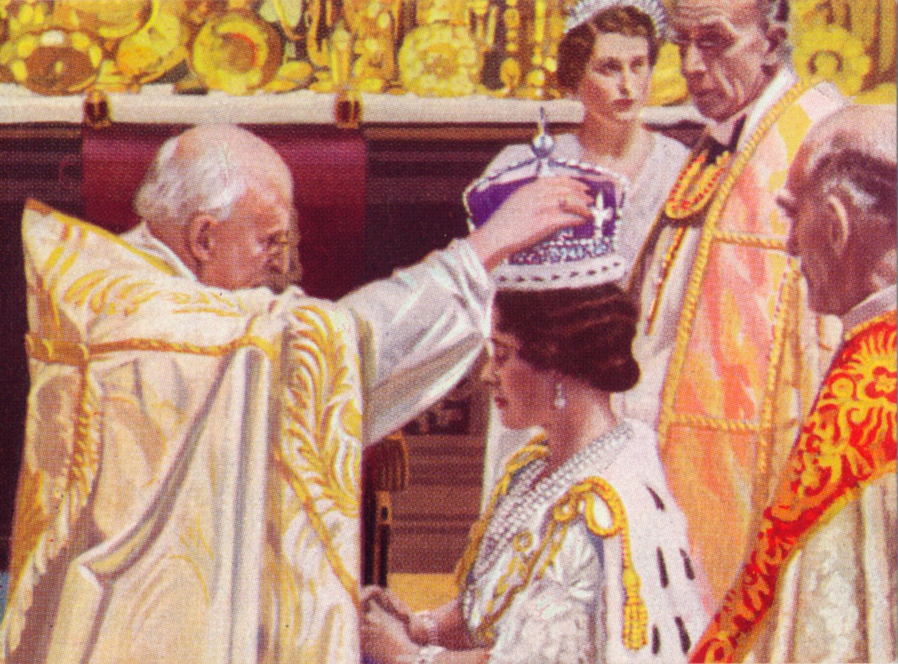 De kroning van koningin Elizabeth 1900-2002, 1937 door Unbekannt