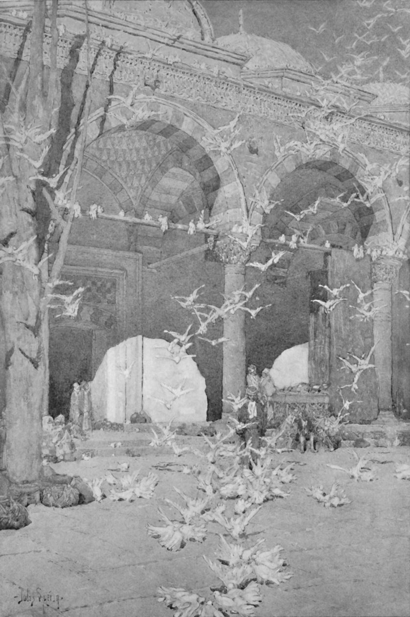 De binnenplaats van de Duivenmoskee, 1913 door Unbekannt