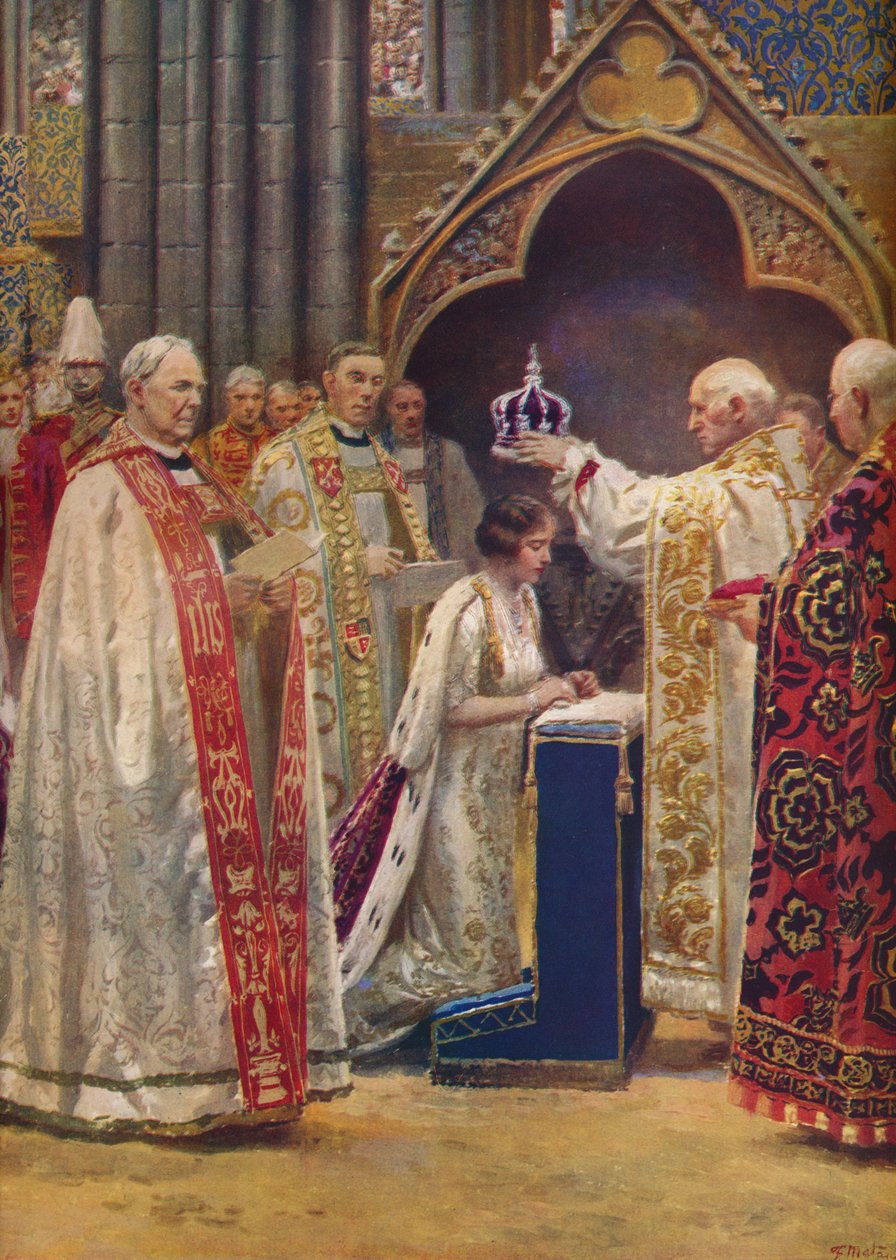 De kroning van de koningin-gemalin, 1937 door Unbekannt