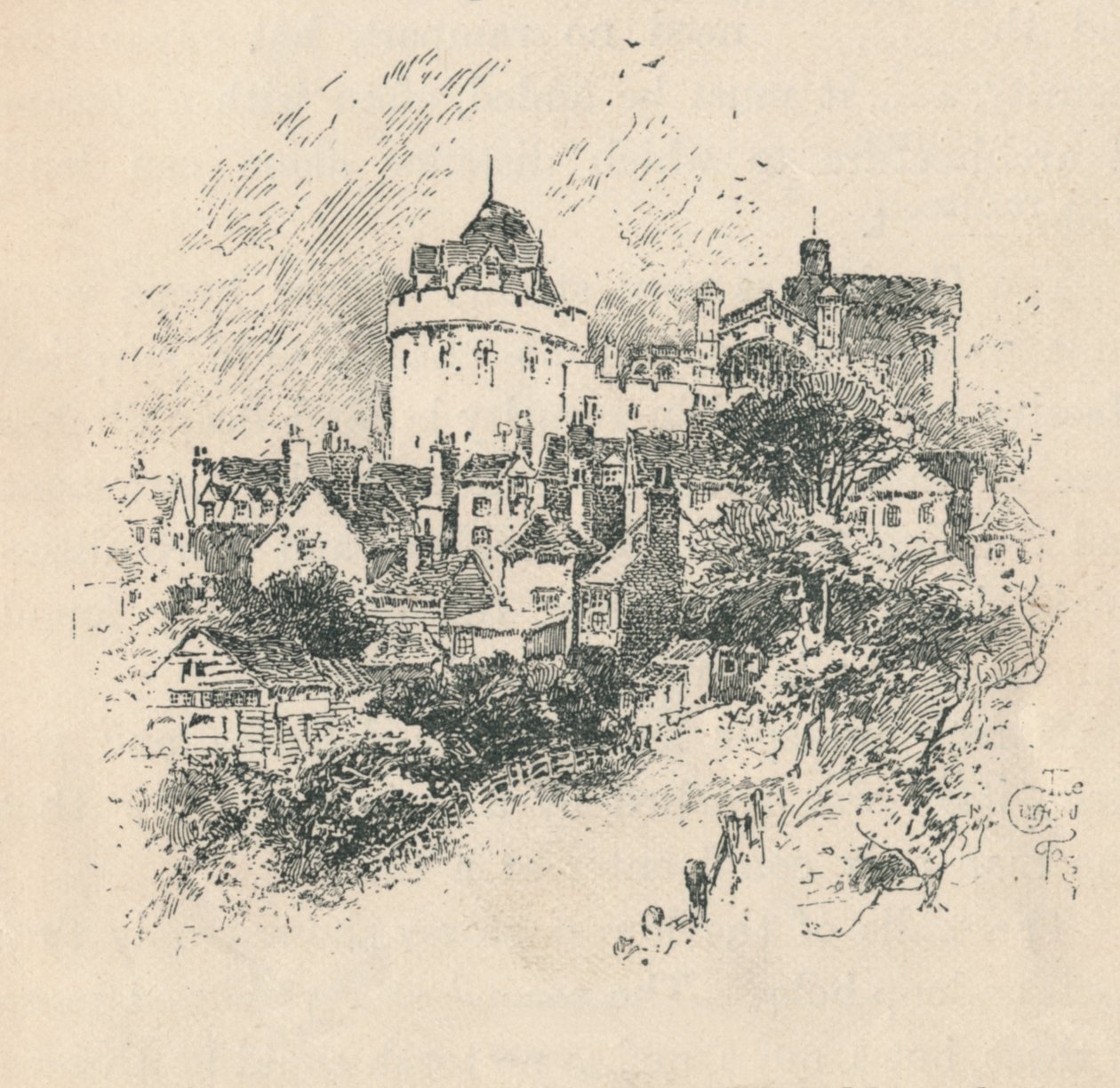 De Curfew Tower, 1895 door Unbekannt