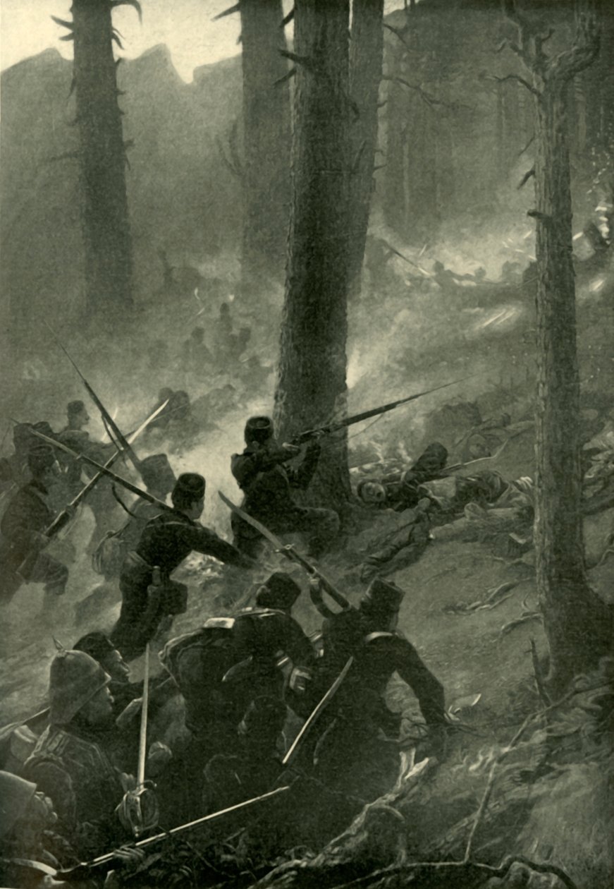 De gedurfde aanval op de Spingawi Khotal, 2 december 1878 door Unbekannt