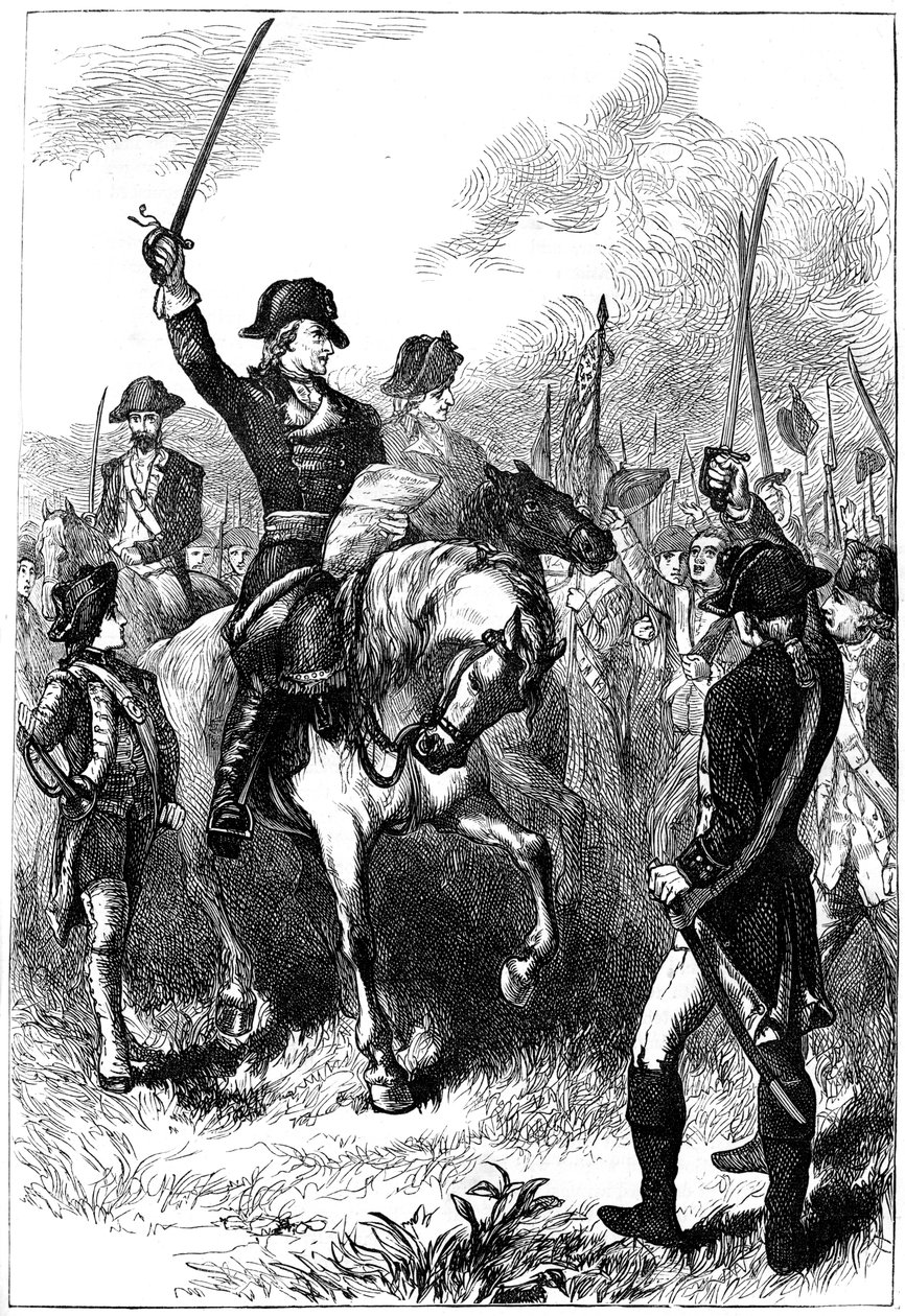 De Onafhankelijkheidsverklaring voorgelezen aan het Amerikaanse leger, 1776 ca. 1880 door Unbekannt
