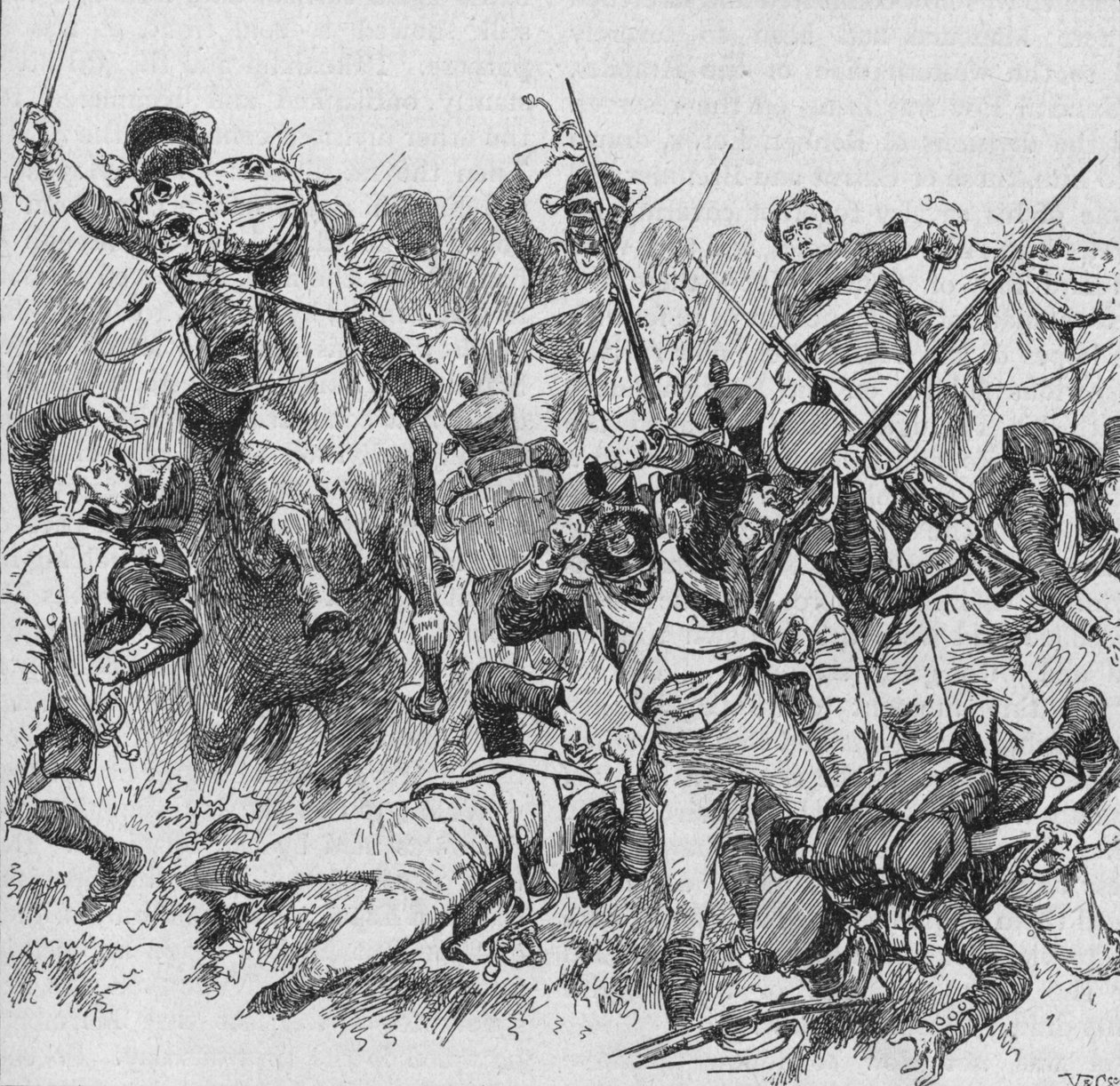 De Dragonders reden verder, slaand met hun lange, glinsterende zwaarden, 1902 door Unbekannt