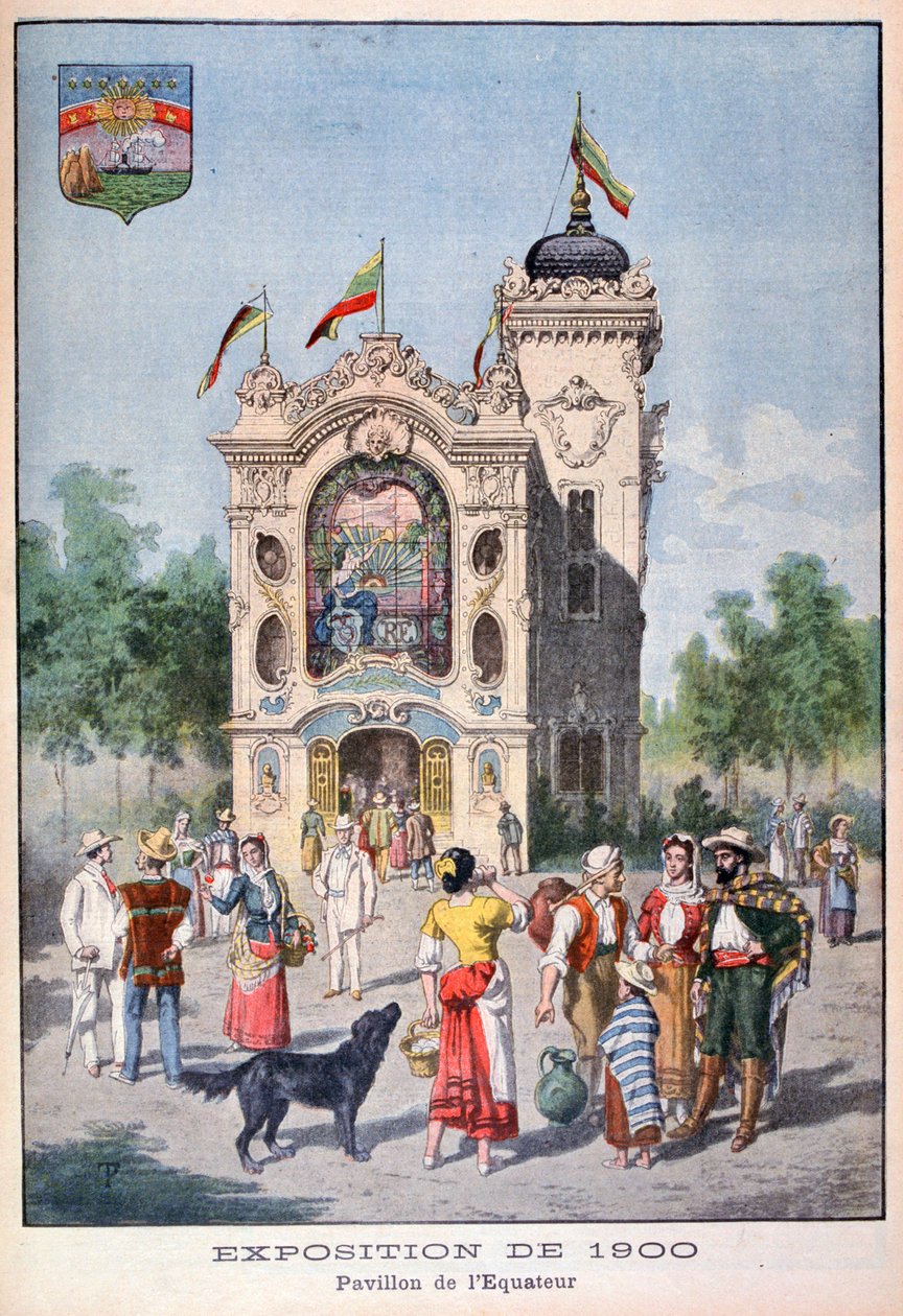 Het Ecuadoraanse paviljoen op de Wereldtentoonstelling van 1900, Parijs, 1900 door Unbekannt