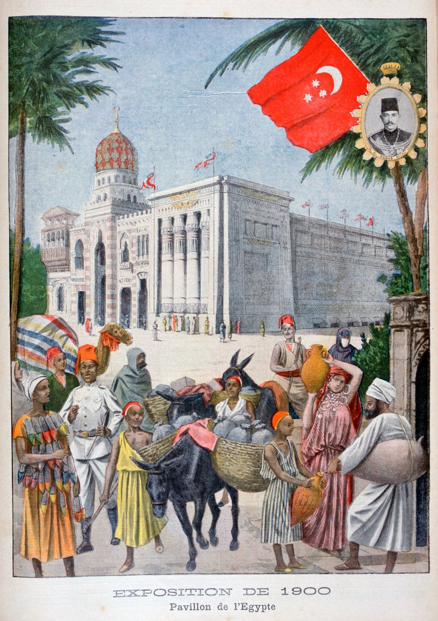 Het Egyptische paviljoen op de Wereldtentoonstelling van 1900, Parijs door Unbekannt