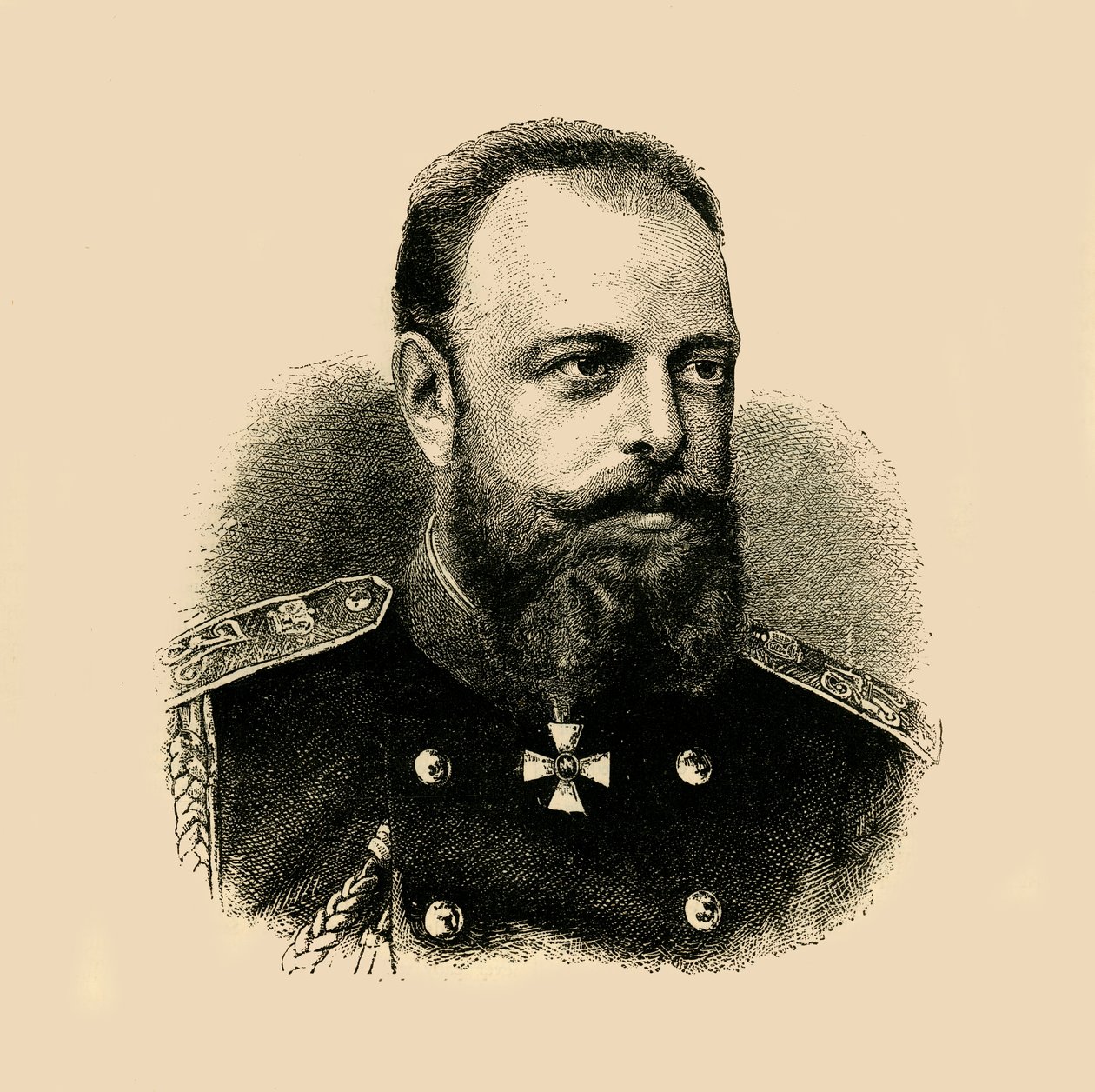 De Keizer Alexander III, 1881 door Unbekannt