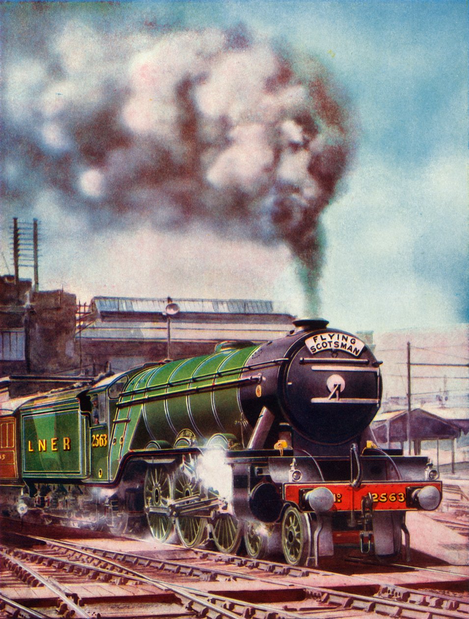 The Flying Scotsman vertrekt van Kings Cross Station, getrokken door No. 2563, 1935-36 door Unbekannt