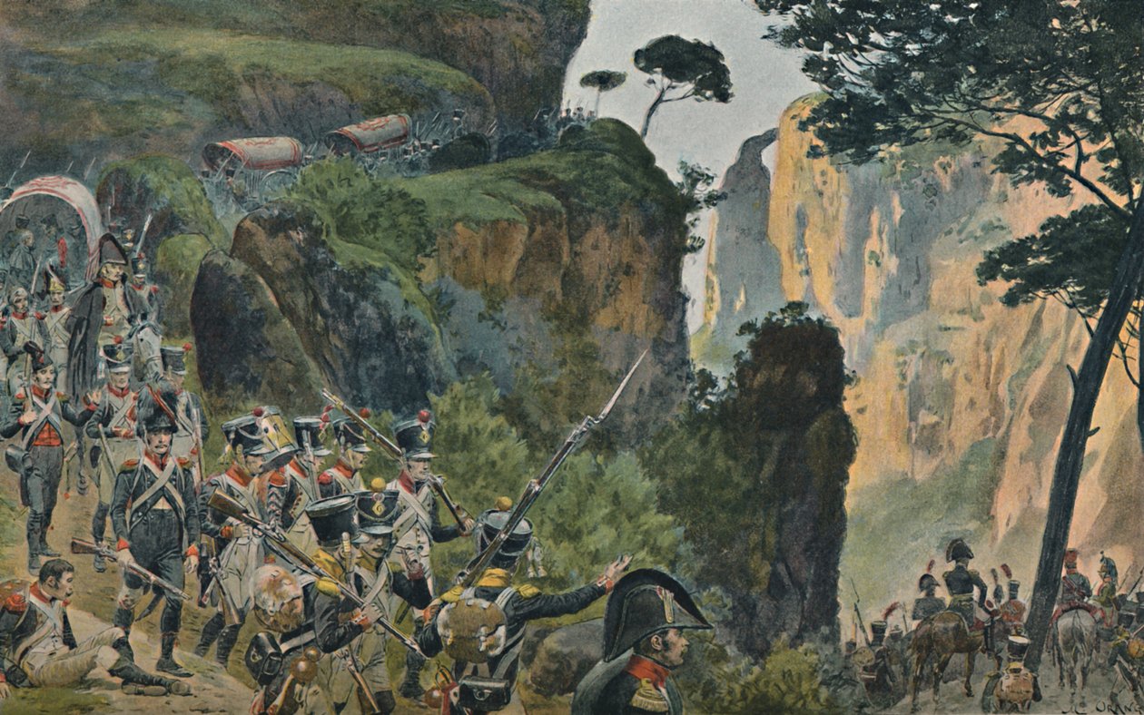Het Franse Leger in de Bergen van Portugal door Unbekannt